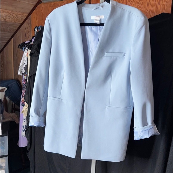 VENUS Jackets & Blazers - Lascana for Venus Light Blue Open-Front Blazer – Size 12